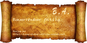 Bauernhuber Attila névjegykártya