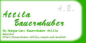 attila bauernhuber business card